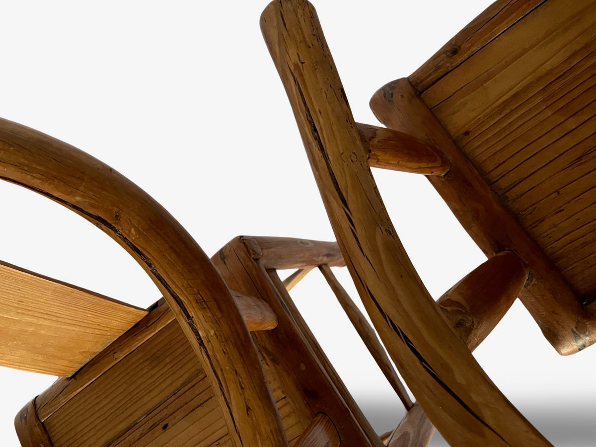 Pair of Hand Made Asian Style Chairs