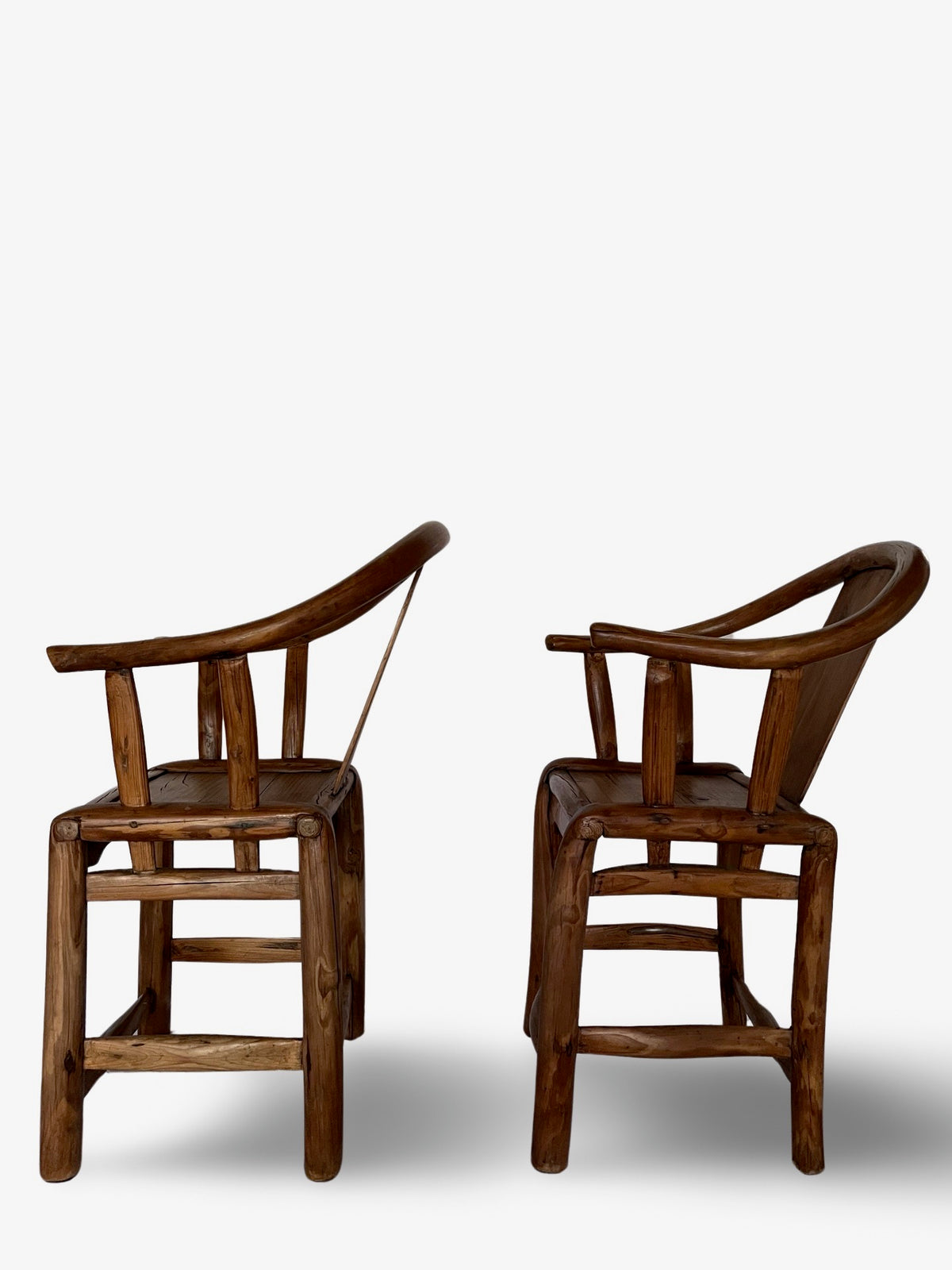 Pair of  Hand Made Asian Style Chairs